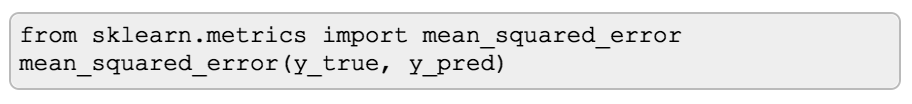 MSE in sklearn